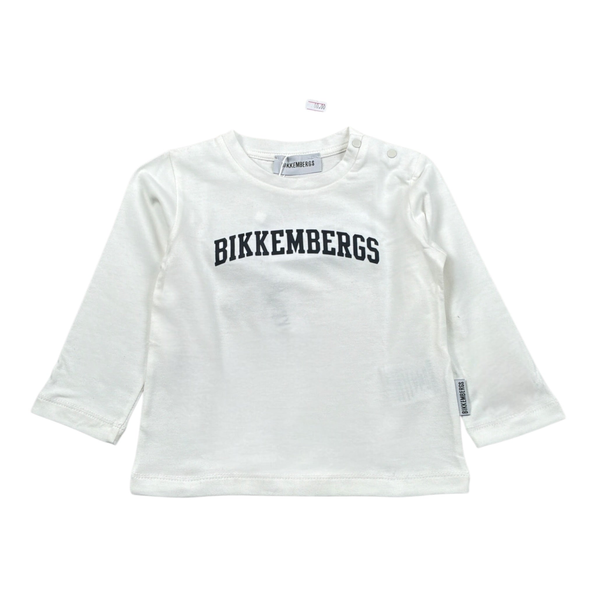 Bikkembergs Shirt tinta unita con Stampa Bianco per Neonato BK3825 BIANCO BiKKEMBERGS 
