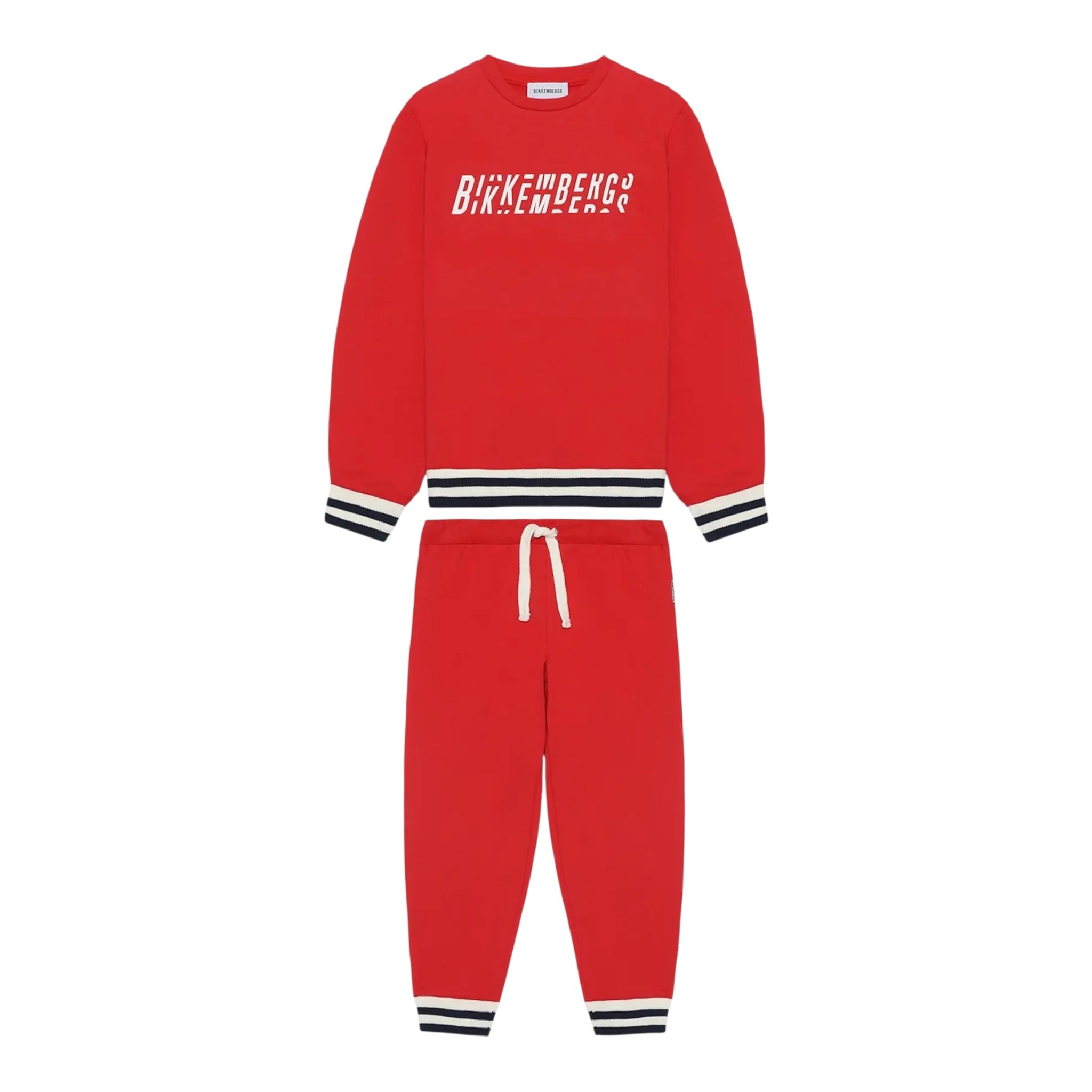 Bikkembergs Completo 2Pz Felpa-Pantalone Rosso per Bambino BK3831JX ROSSO BiKKEMBERGS 