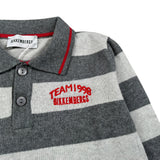 Bikkembergs Maglia Fantasia A Righe con Colletto Grigio per Neonato BK3833N GRIGIO BiKKEMBERGS 