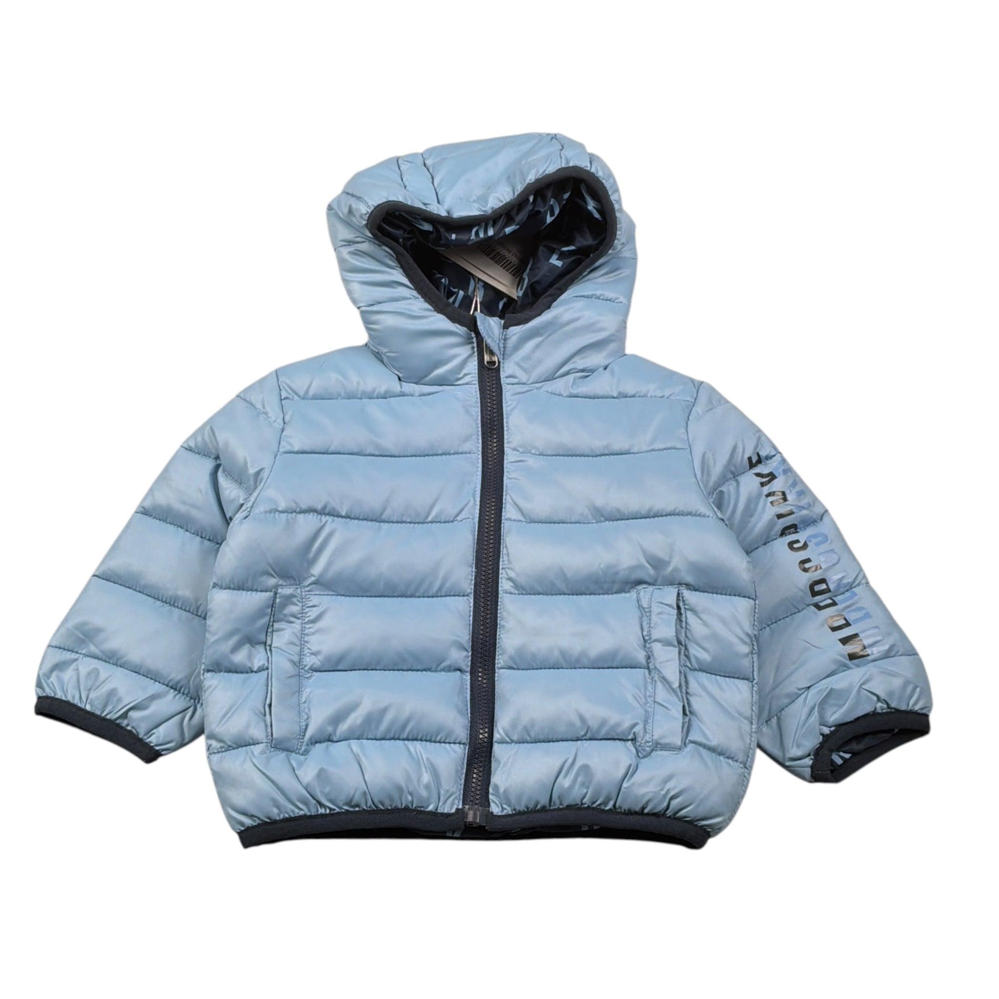 Bikkembergs Giubbino tinta unita con Cappuccio Azzurro per Neonato BK3842 AZZURRO BiKKEMBERGS 
