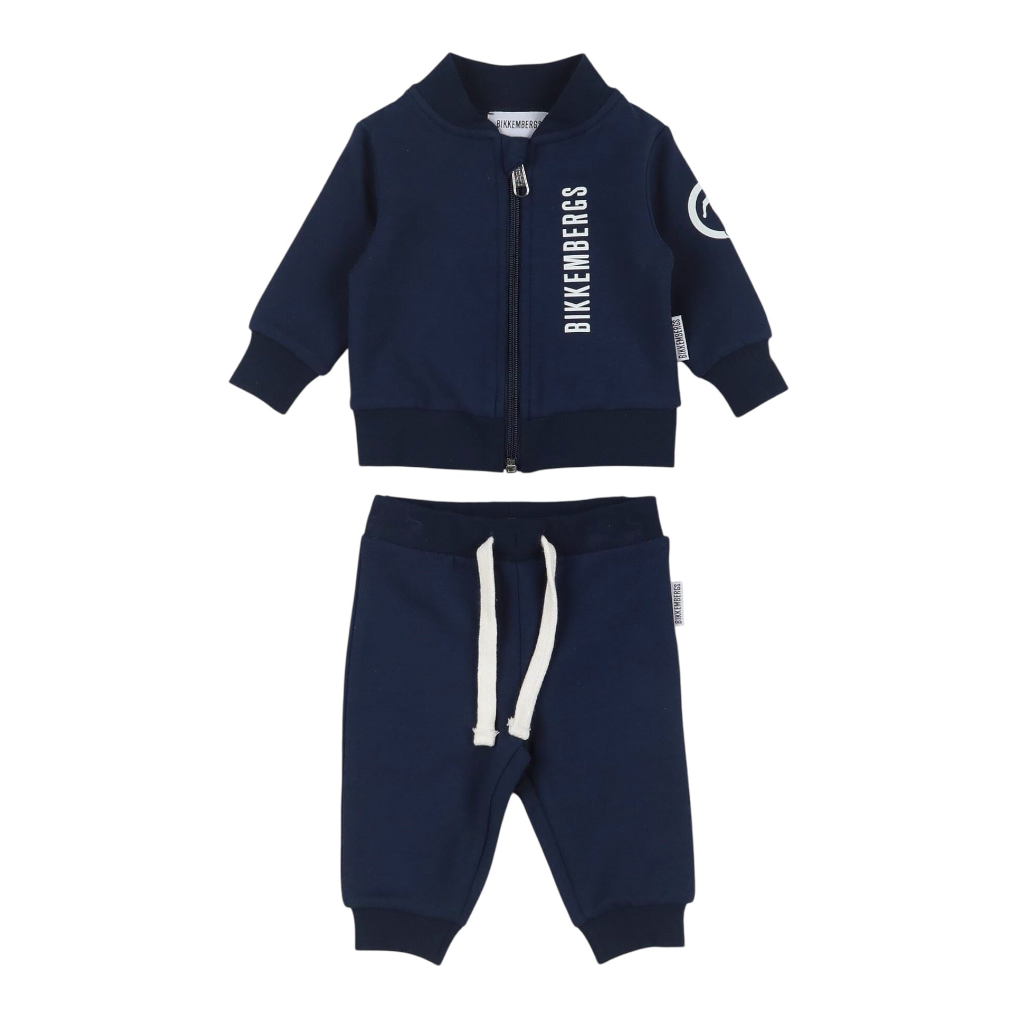 Bikkembergs Completo 2 Pezzi Felpa-Pantalone tinta unita Blu per Neonato BK3865 BLU BiKKEMBERGS 