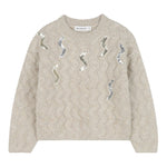 Billieblush Maglia Girocollo tinta unita con Paillettes Beige per Bambina 5U21382J BEIGE BillIEBLUSH 