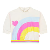 Billieblush Felpa Chiusa Girocollo tinta unita con Stampa Panna per Neonata U20534 PANNA BillIEBLUSH 