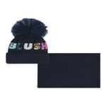 Billieblush Set Cappello Sciarpa tinta unita Blu per Neonata U20611 BLU BillIEBLUSH 