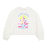 Billieblush Felpa Chiusa Girocollo tinta unita con Stampa Panna per Bambina U20882 PANNA BillIEBLUSH 