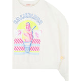 Billieblush Felpa Chiusa Girocollo tinta unita con Stampa Panna per Bambina U20882 PANNA BillIEBLUSH 