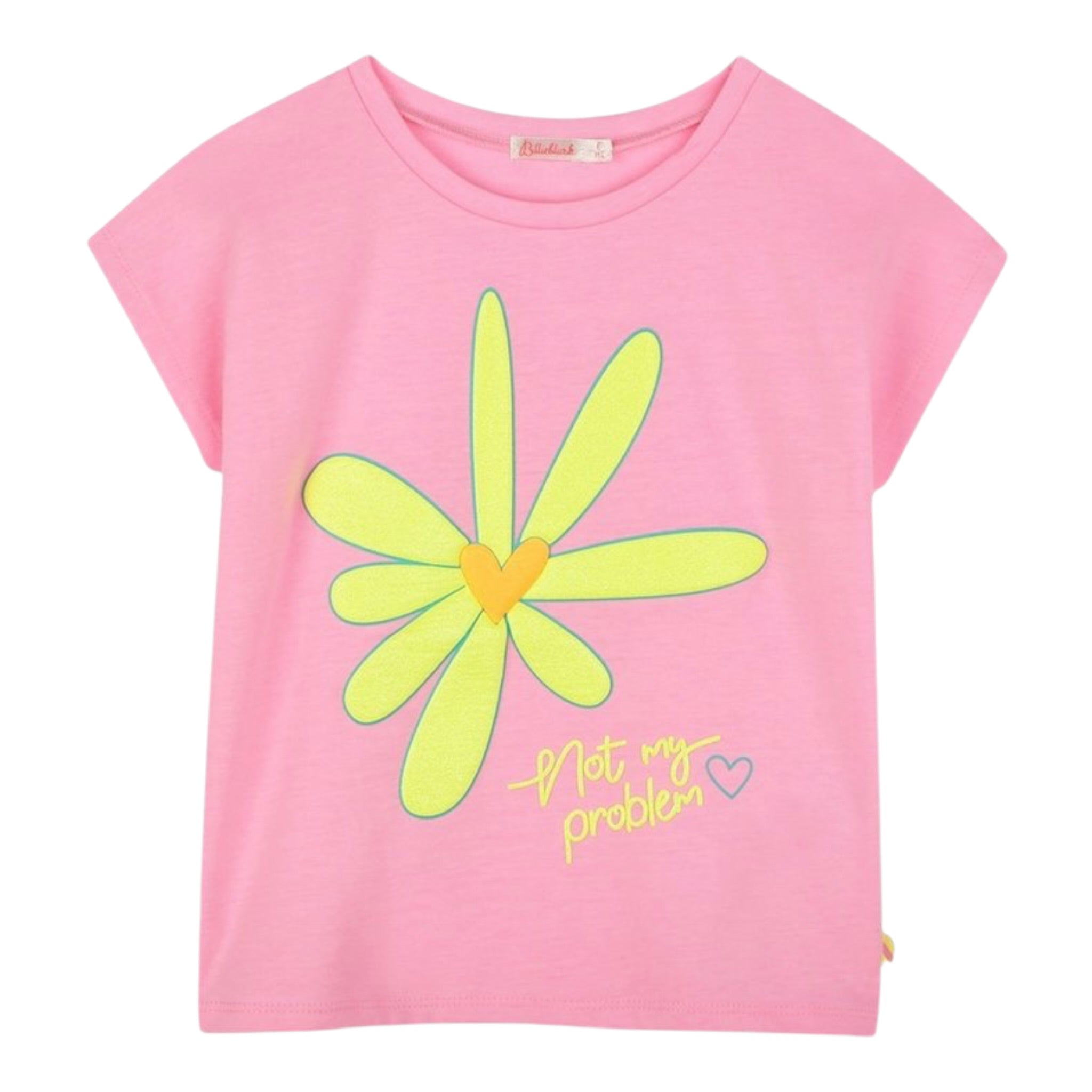 Billieblush T-Shirt Girocollo tinta unita con Stampa Rosa per Neonata U20955 ROSA BillIEBLUSH 