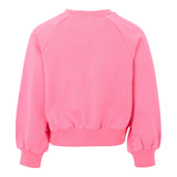 Billieblush Felpa Chiusa Girocollo tinta unita con Stampa Rosa Fluo per Bambina U21035 ROSA FLUO BillIEBLUSH 