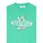 Billieblush Felpa Chiusa Girocollo tinta unita con Stampe Verde per Bambino U21162 VERDE BillIEBLUSH 