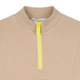 Billieblush Felpa con Mezza Zip tinta unita Beige per Bambino U21164 BEIGE BillIEBLUSH 
