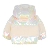Billieblush Giubbino tinta unita con Cappuccoo E Pelliccia Panna per Neonata U21246 PANNA BillIEBLUSH 