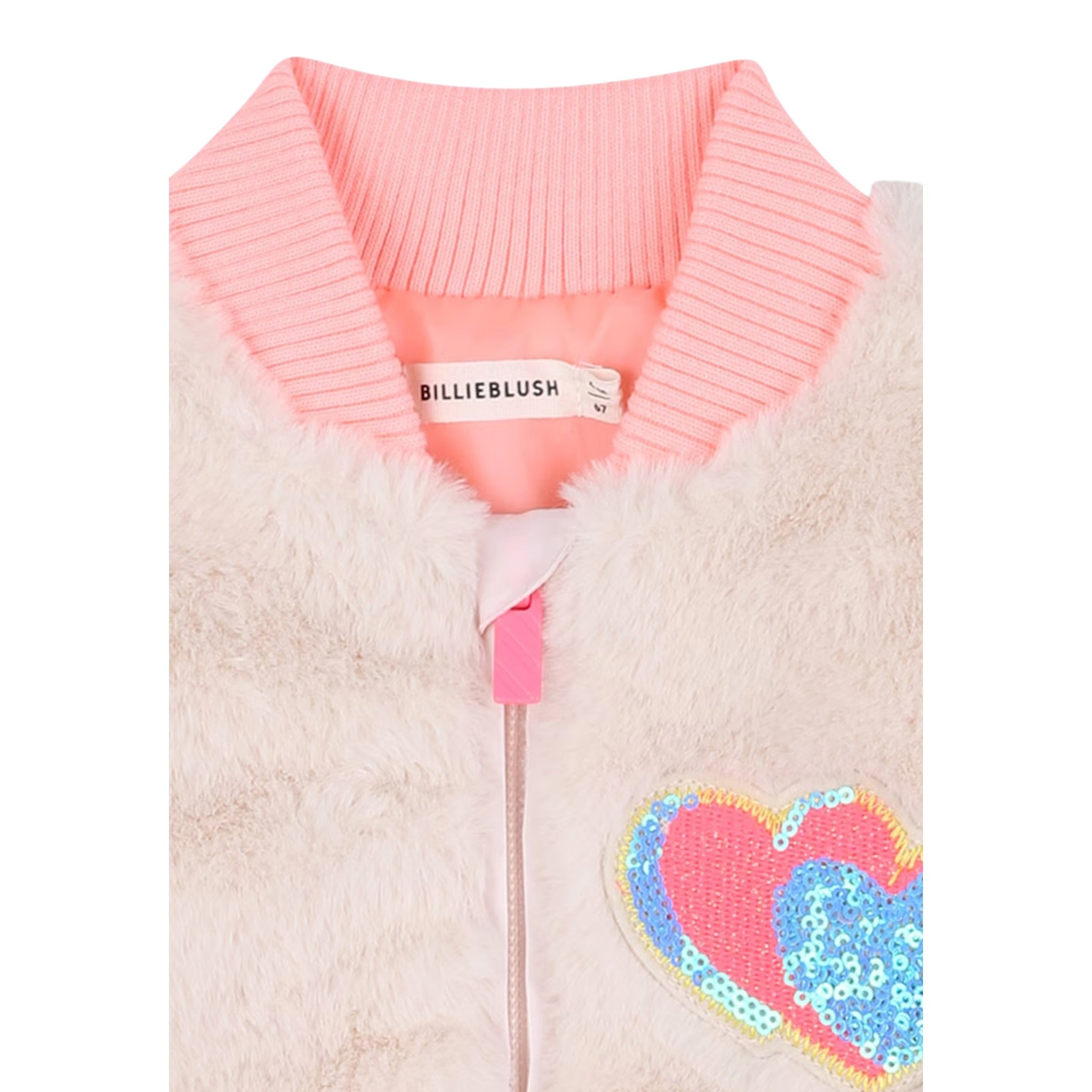 Billieblush Pelliccia tinta unita con Zip Rosa per Neonata U21251X ROSA BillIEBLUSH 