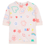 Billieblush Abito Felpa tinta unita con Stampa Rosa per Neonata U21258N ROSA BillIEBLUSH 