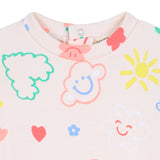 Billieblush Abito Felpa tinta unita con Stampa Rosa per Bambina U21258 ROSA BillIEBLUSH 