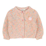 Billieblush Cardigan Multicolor con Applicazione Pesca per Neonata U21263N PESCA BillIEBLUSH 