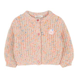 Billieblush Cardigan Multicolor con Applicazione Pesca per Neonata U21263N PESCA BillIEBLUSH 