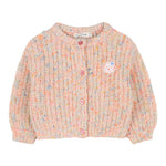 Billieblush Cardigan Multicolor con Applicazione Pesca per Neonata U21263X PESCA BillIEBLUSH 