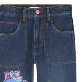 Billieblush Jeans tinta unita con Stampe Blu per Bambina U21327 BLU BillIEBLUSH 