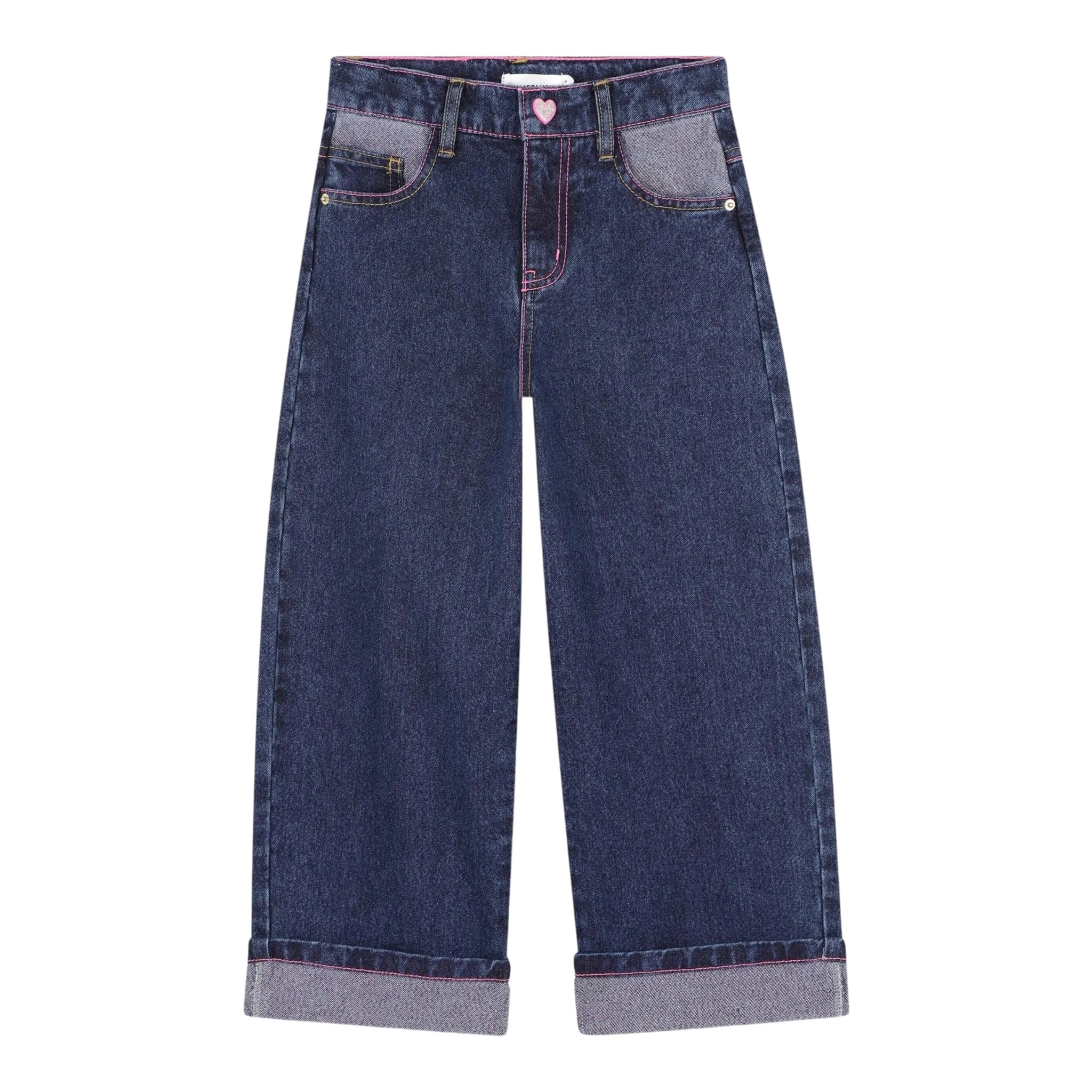 Billieblush Jeans tinta unita con Girovita Regolabile Blu per Neonata U21330 BLU BillIEBLUSH 