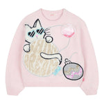 Billieblush Maglia Girocollo tinta unita con Ricami Rosa per Bambina U21380 ROSA BillIEBLUSH 