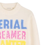 Billieblush Maglia Girocollo tinta unita con Paillettes Panna per Bambina U21386 PANNA BillIEBLUSH 