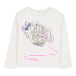Billieblush Shirt Girocollo tinta unita con Stampa Panna per Bambina U21405 PANNA BillIEBLUSH 