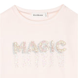Billieblush Shirt Girocollo tinta unita con Paillettes Rosa per Bambina U21407 ROSA BillIEBLUSH 