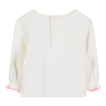Billieblush Shirt Girocollo tinta unita con Stampa Panna per Neonata U21462 PANNA BillIEBLUSH 