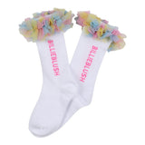 Billieblush Calzini tinta unita con Tulle Bianco per Bambina U21518 BIANCO BillIEBLUSH 