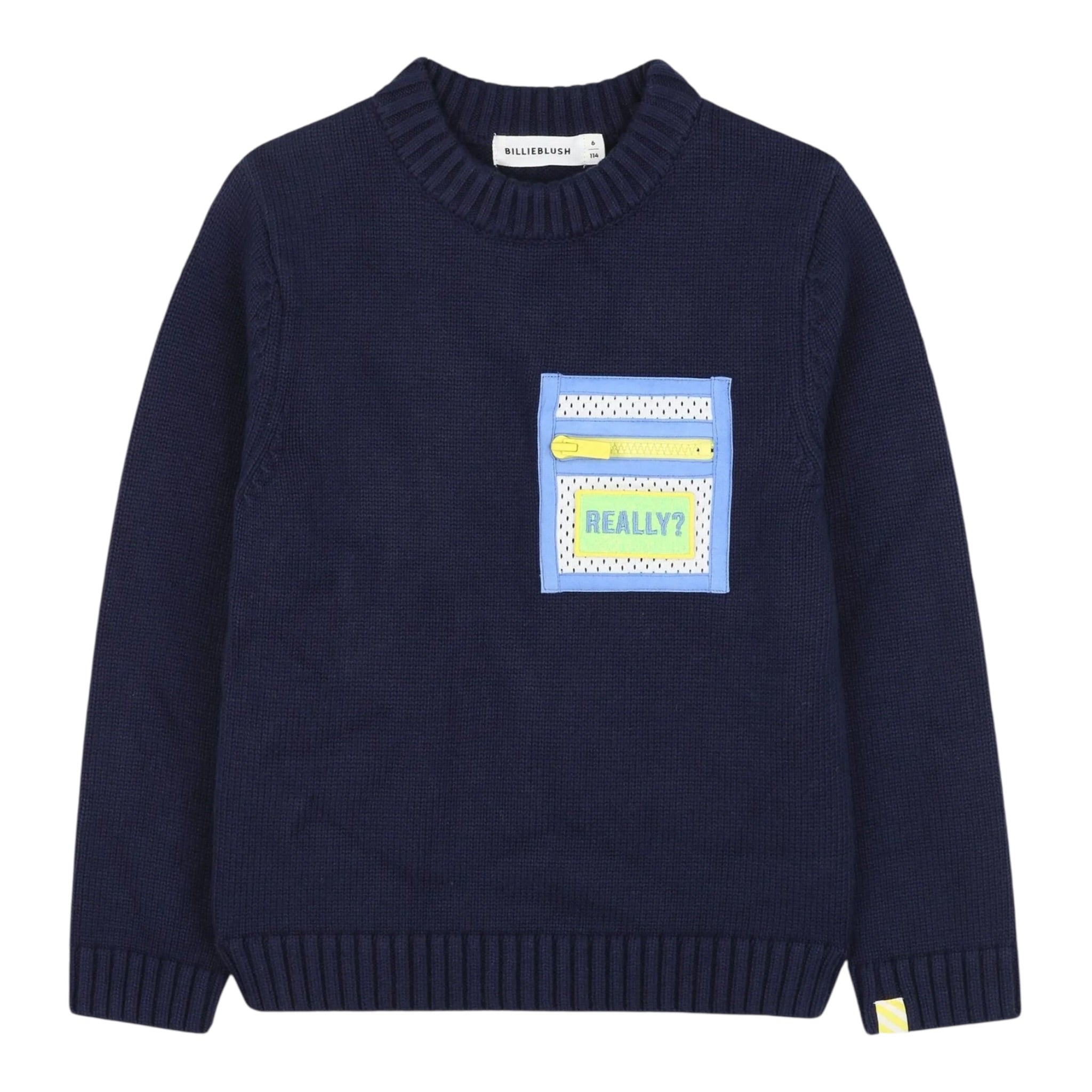 Billieblush Maglia Girocollo tinta unita Blu per Bambino U21579 BLU BillIEBLUSH 