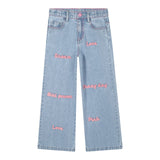 Billieblush Jeans tinta unita con Ricami Azzurro per Bambina U21591 AZZURRO BillIEBLUSH 