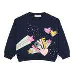 Billieblush Felpa tinta unita con Stampa Blu per Neonata U21603N BLU BillIEBLUSH 
