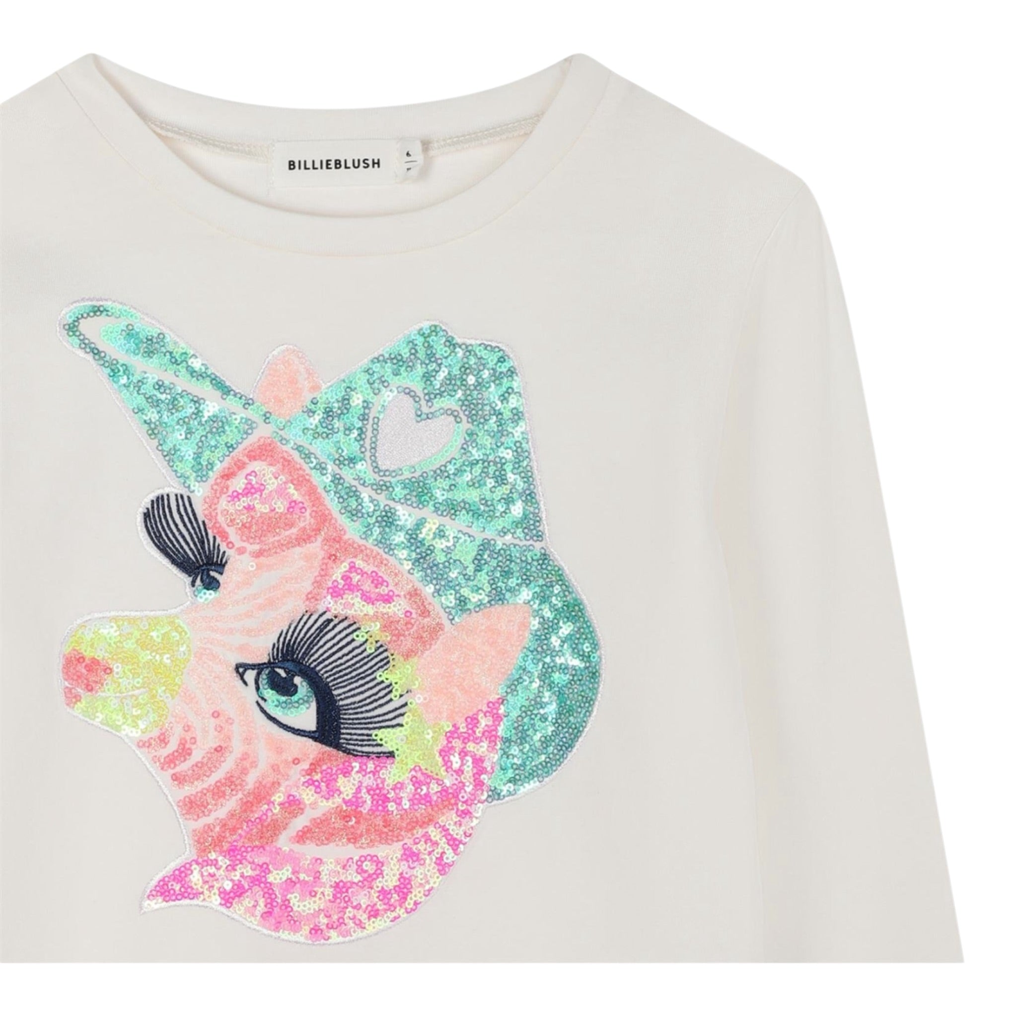 Billieblush Shirt Girocollo tinta unita con Paillettes Panna per Neonata U21610XN PANNA BillIEBLUSH 