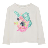 Billieblush Shirt Girocollo tinta unita con Paillettes Panna per Bambina U21610X PANNA BillIEBLUSH 