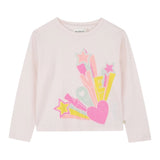 Billieblush Shirt Girocollo tinta unita con Stampe Rosa per Bambina U21611 ROSA BillIEBLUSH 