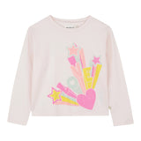 Billieblush Shirt Girocollo tinta unita con Stampe Rosa per Neonata U21611X ROSA BillIEBLUSH 