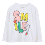 Billieblush Shirt Girocollo tinta unita con Stampa Bianco per Neonata U21637XX BIANCO BillIEBLUSH 