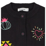 Billieblush Cardigan tinta unita con Ricami Grigio per Bambina U22389 GRIGIO BillIEBLUSH 