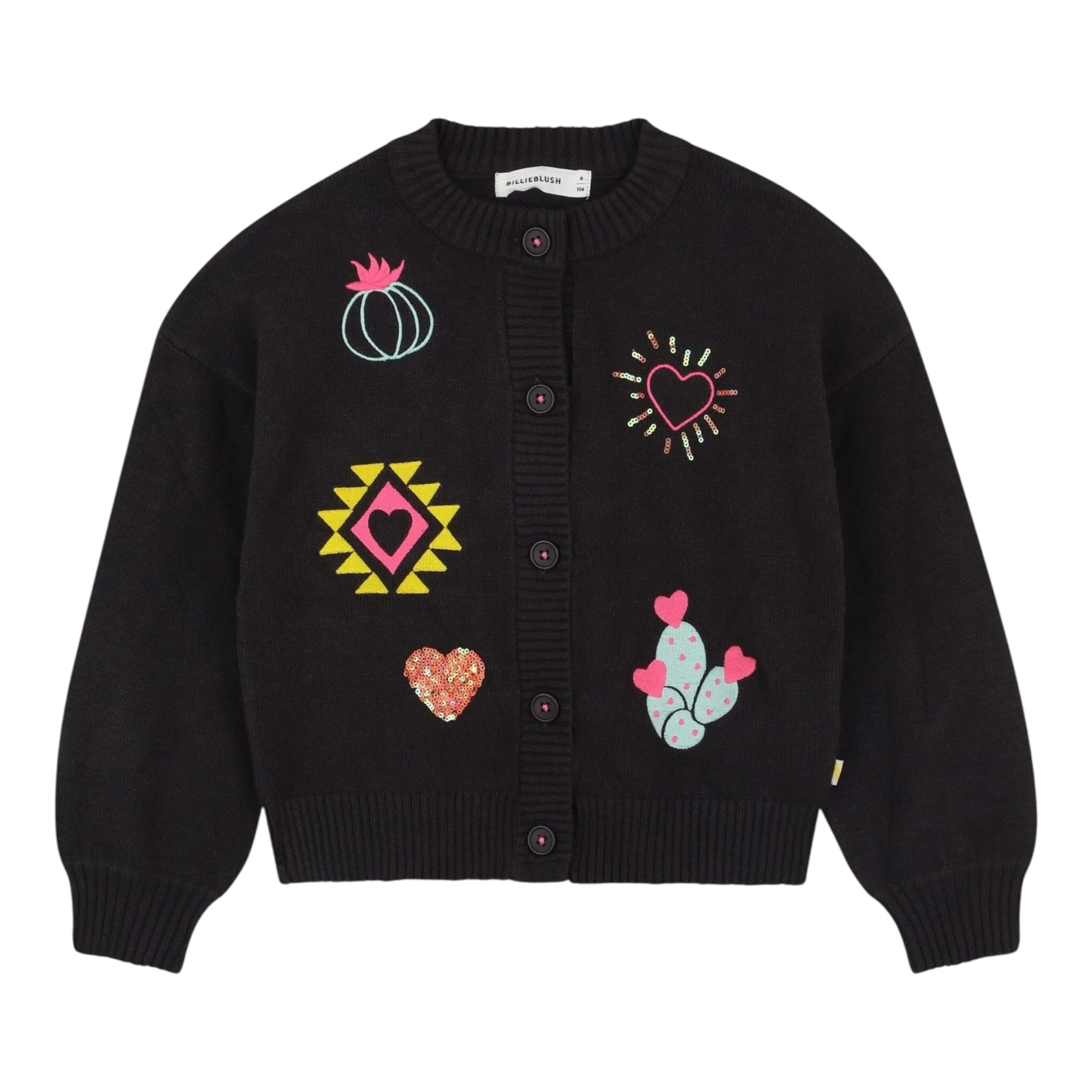 Billieblush Cardigan tinta unita con Ricami Grigio per Neonata U22389N GRIGIO BillIEBLUSH 