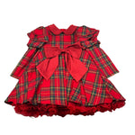 Bimbalo Abito Manica Lunga Fantasia Scozzese Rosso per Neonata 7872N ROSSO BIMBALO 
