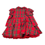 Bimbalo Abito Manica Lunga Fantasia Scozzese Rosso per Neonata 7872N ROSSO BIMBALO 