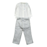 Bimbalo' Completo Cerimonia 3Pz Camicia-Pantalone-Papillon Bianco per Neonato 7455 BIANCO BIMBALO' 