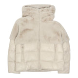 Blauer Giubbino tinta unita con Pelliccia Zip E Cappuccio Beige per Neonata 02411 BEIGE BLAUER 