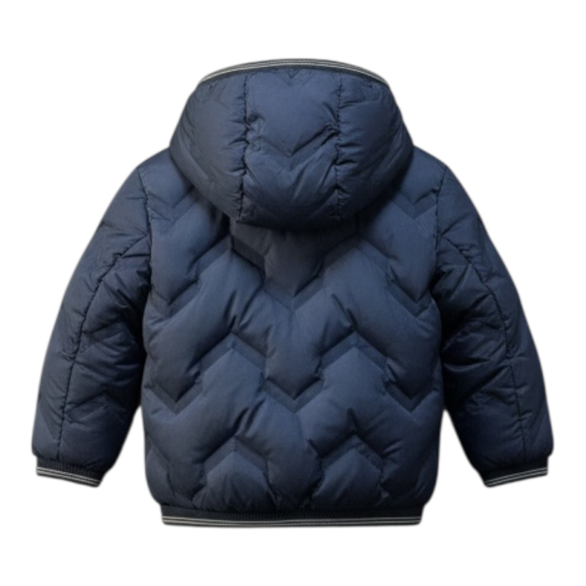 Blauer Giubbino tinta unita con Zip E Cappuccio Blu per Neonato 03400 BLU BLAUER 