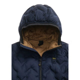 Blauer Giubbino tinta unita con Zip E Cappuccio Blu per Neonato 03400 BLU BLAUER 