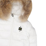 Blauer Giubbino tinta unita con Cappuccio Bianco per Neonato 23WBBXC02296 BIANCO BLAUER 