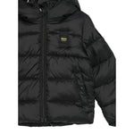 Blauer Giubbino tinta unita con Cappuccio Nero per Neonato 23WBBXC02297 NERO BLAUER 