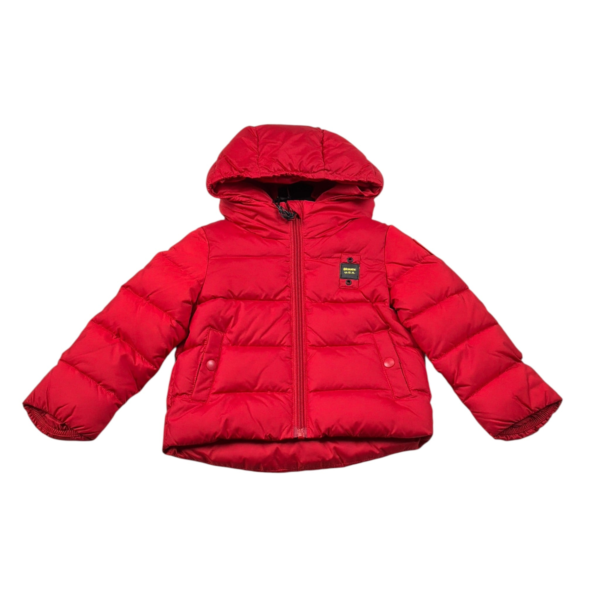 Blauer Giubbino tinta unita con Cappuccio Rosso per Neonato 23WBBXC02297 ROSSO BLAUER 