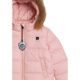 Blauer Giubbino tinta unita con Zip E Cappuccio Rosa per Neonata 24WBBXC02550 ROSA BLAUER 