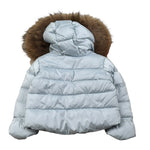 Blauer Giubbino tinta unita con Zip E Cappuccio Azzurro per Neonato 24WBBXC02550X AZZURRO BLAUER 